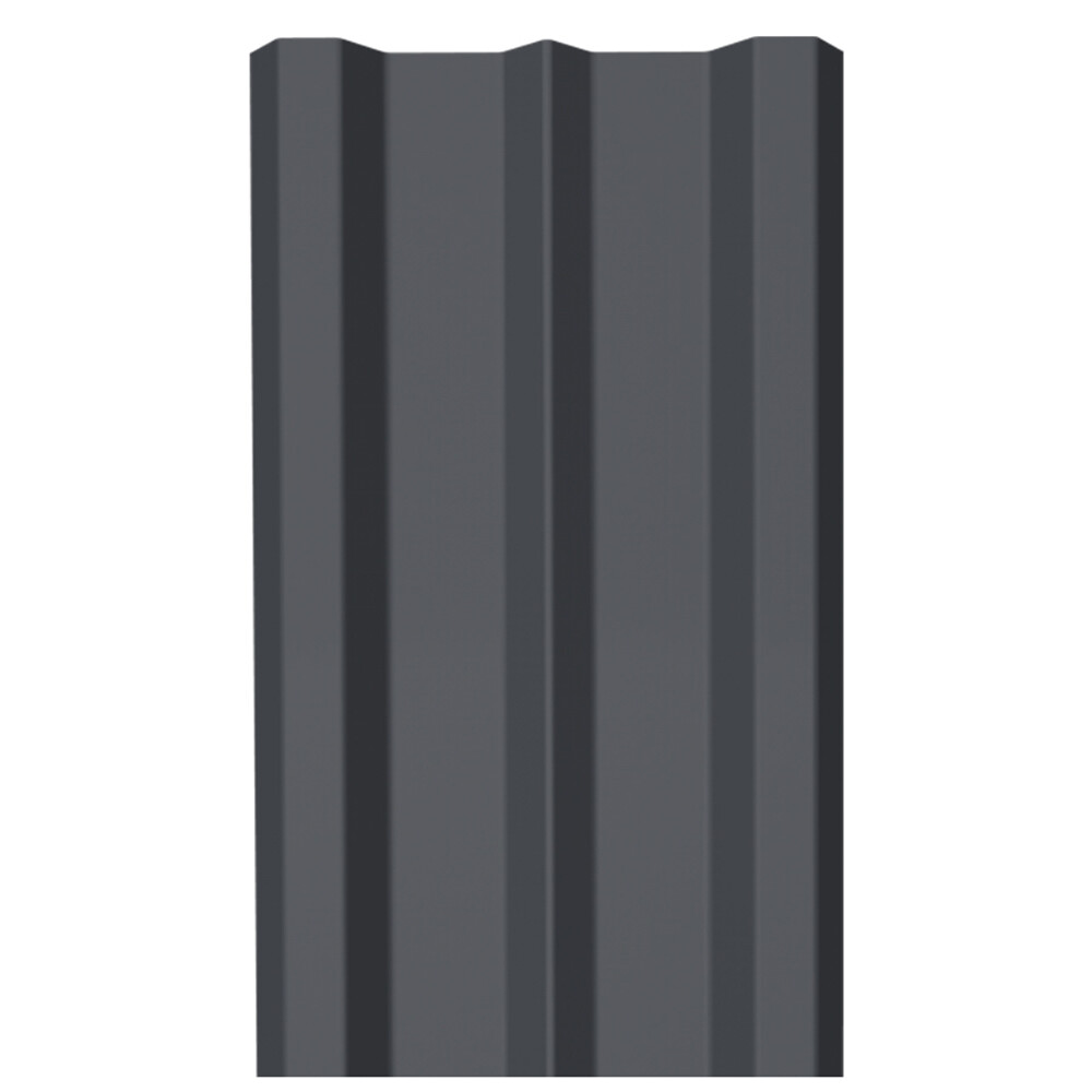 Изображение товара Евроштакетник двухсторонний М-образный 0,45 мм 100x2000 мм серый RAL 7024