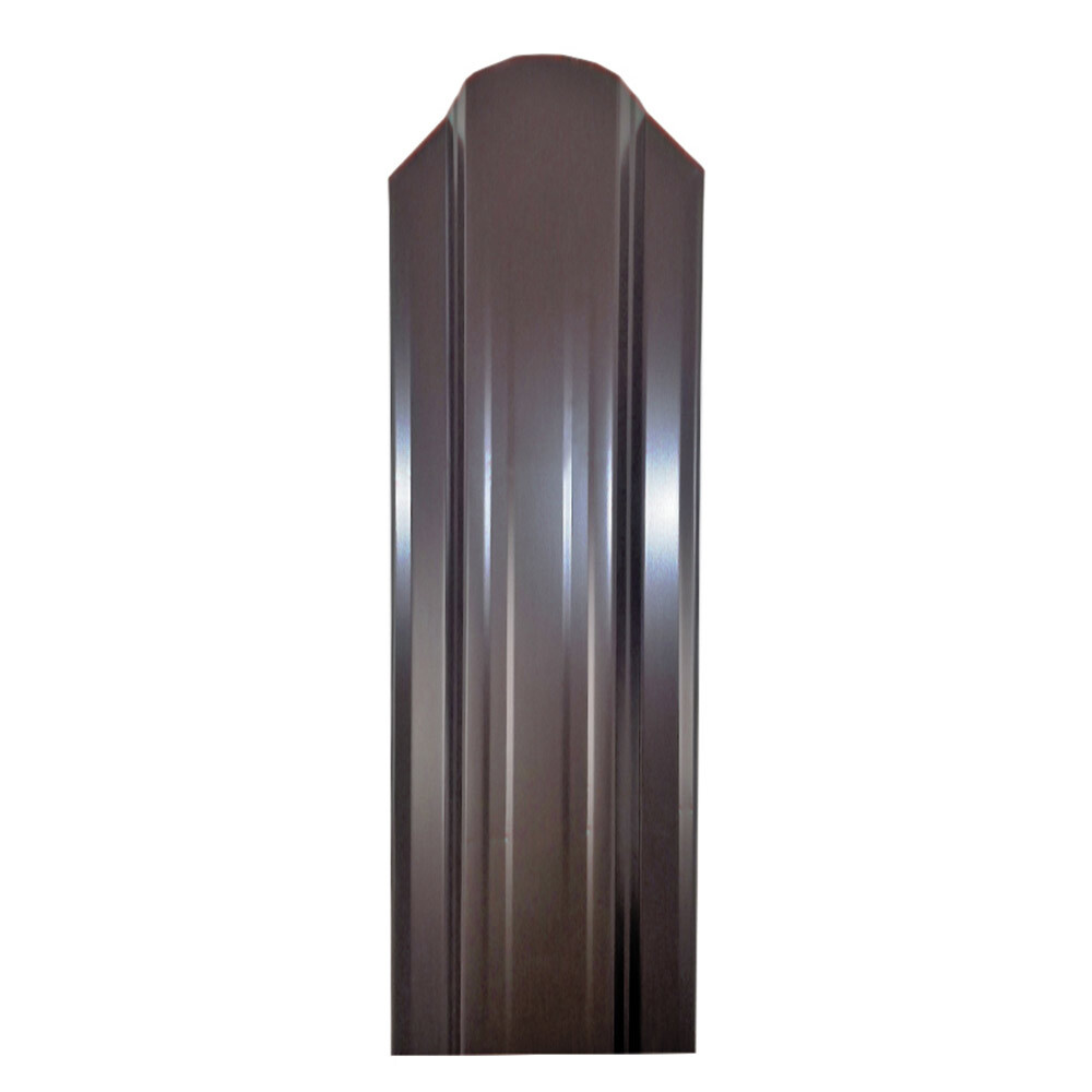 Изображение товара Евроштакетник двухсторонний П-образный 0,45 мм 118х2000 мм коричневый RAL 8017