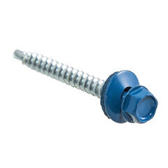 Изображение товара Саморезы кровельные с буром 35х4,8 мм металл-дерево синие RAL 5005 (250 шт.)