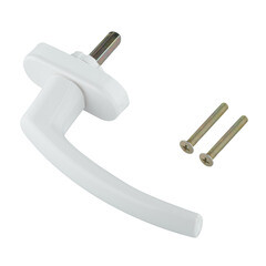 Ручка оконная белая пвх - фото 5