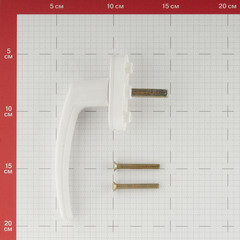 Ручка оконная белая пвх - фото 3