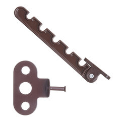 Изображение товара Ограничитель открывания створки Гребенка стальной коричневый