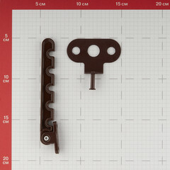 Ограничитель открывания створки Гребенка стальной коричневый - фото 2