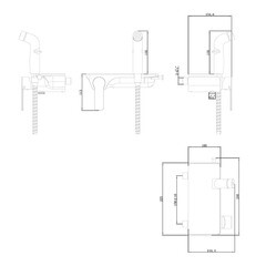 Смеситель с гигиеническим душем встраиваемый Lemark Solo со скрытой частью в комплекте белый (LM7168CW) - фото 9