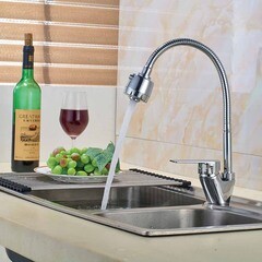 Смеситель для кухни Rossinka S хром с гибким изливом однорычажный (S35-26) - фото 4