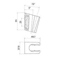Держатель для лейки Iddis Shower Holder c регулировкой наклона пластик черный (080BL00i53) - фото 6