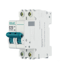 Автоматический выключатель модульный Dekraft BA-101 2P 25А тип C 4,5 кА 230/400 В (11068DEK) - фото 5