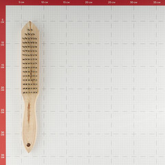 Кордщетка ручная Hesler 290 мм шестирядная с деревянной ручкой - фото 2