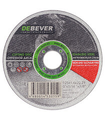 Изображение товара Круг отрезной по нержавеющей стали Debever 125х22х1,6 мм (WC12516228S/30159)