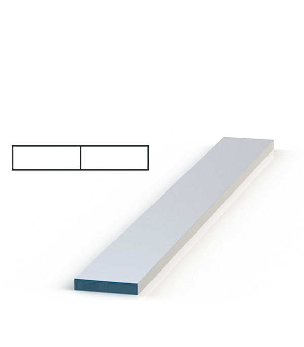 Изображение товара Правило алюминиевое 2,5 м прямоугольник Зубр