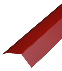Планка карнизная для металлочерепицы 100х65 мм 2 м красное вино RAL 3005 - фото 1