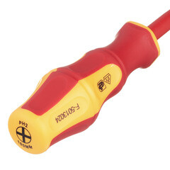 Отвертка диэлектрическая крестовая 100 мм 1000 В Кобальт (646-508) PH2 - фото 4