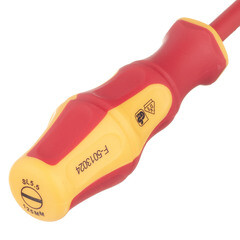 Отвертка диэлектрическая плоская 5,5х125 мм 1000 В Кобальт (646-454) - фото 3