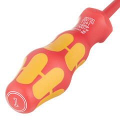 Отвертка диэлектрическая крестовая 80 мм 1000 В Wera (WE-100011) PH1 - фото 5