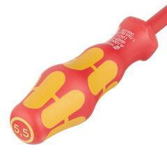 Отвертка диэлектрическая плоская 5,5х125 мм 1000 В Wera (WE-100004) - фото 2