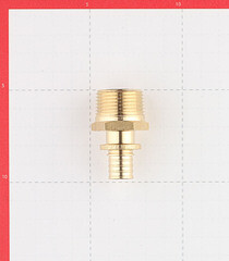 Соединитель прямой Stout 16 мм х 3/4 НР(ш) латунный (SFA-0001-001634) - фото 2