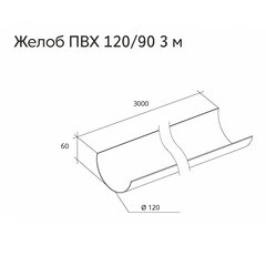 Желоб водосточный пластиковый d120 мм 3 м Grand Line белый RAL 9003 - фото 6
