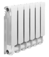 Радиатор алюминиевый Rifar Alum 350 мм 6 секций 1" боковое подключение белый - фото 2
