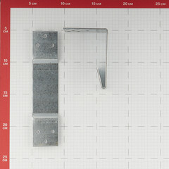 Опора бруса скользящая оцинкованная 90х90х40х2 мм - фото 2