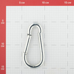 Карабин пружинный d10 мм 100 мм DIN 5299 - фото 3