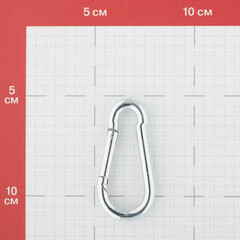 Карабин пружинный d6 мм 60 мм DIN 5299 - фото 3