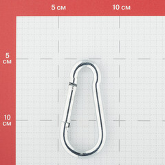 Карабин пружинный d8 мм 80 мм DIN 5299 - фото 3