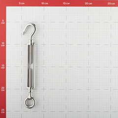 Талреп крюк-кольцо M8 DIN 1480 нержавеющая сталь - фото 2