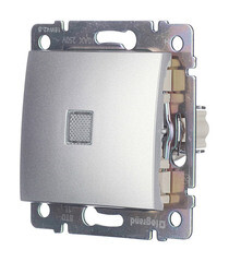 Выключатель Legrand Valena одноклавишный встраиваемый алюминий с подсветкой (694340) - фото 6