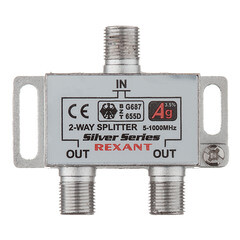 ТВ делитель Rexant 2 F-выхода +3 F-разъема (05-6101) - фото 12