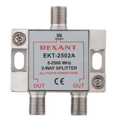 ТВ делитель Rexant Спутник 2 F-выхода (05-6201) - фото 10