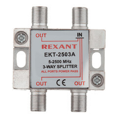 ТВ делитель Rexant Спутник 3 F-выхода (05-6202) - фото 8