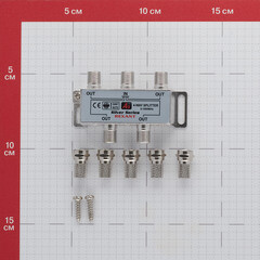 ТВ делитель Rexant 4 F-выхода +5 F-разъемов (05-6103-01) - фото 13