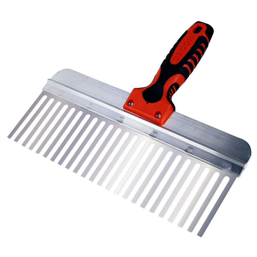 Изображение товара Шпатель зубчатый Décor 300 мм из нержавеющей стали с эргономичной ручкой