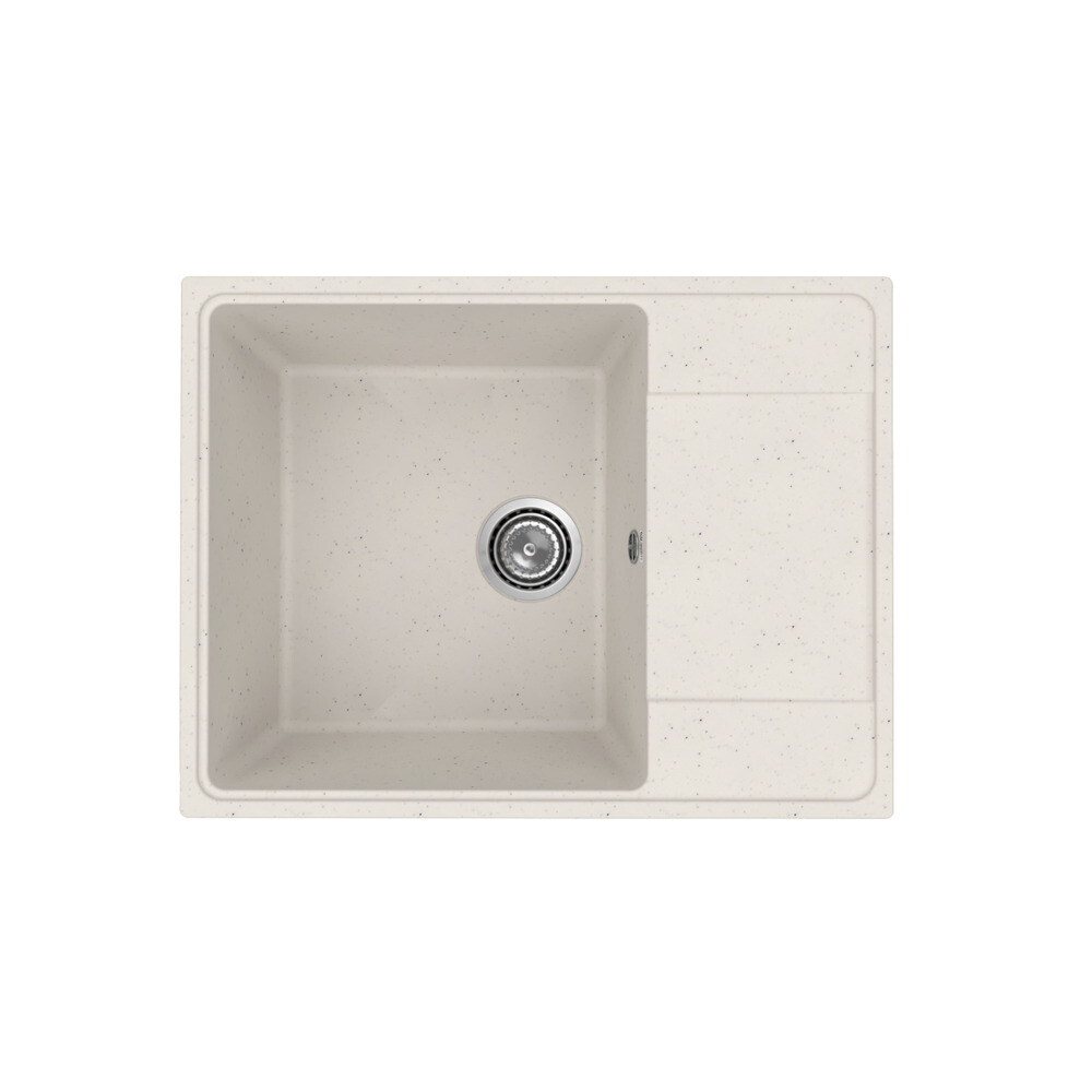 Изображение товара Мойка для кухни Ulgran Practik 65х49,5х20 см врезная с крылом искусственный камень белая