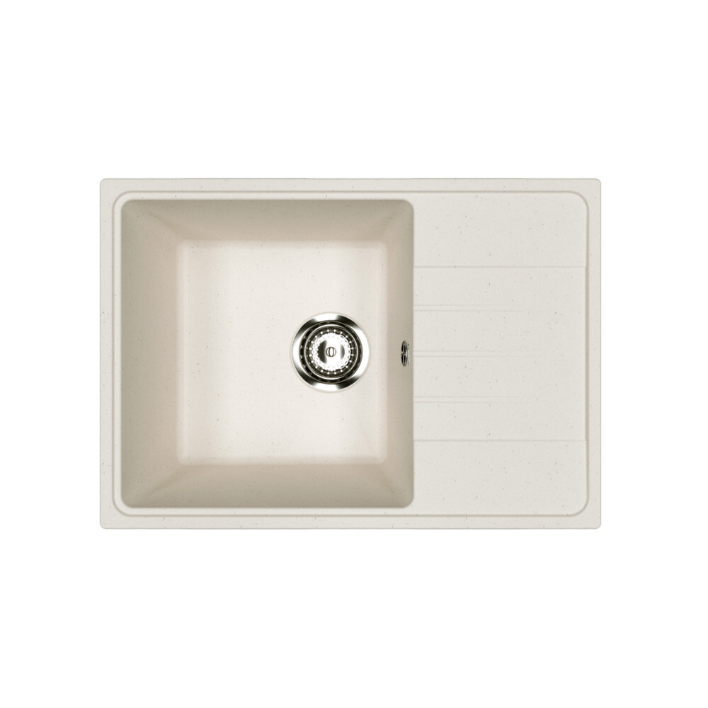 Изображение товара Мойка для кухни Ulgran Practik 60х42х19 см врезная с крылом искусственный камень белая