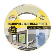 Лента малярная Aviora белая 25 мм 50 м (304-007)