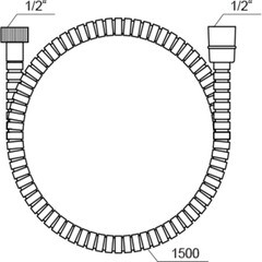 Шланг для душа Ravak 1500 мм металл хром (X07P006) - фото 4