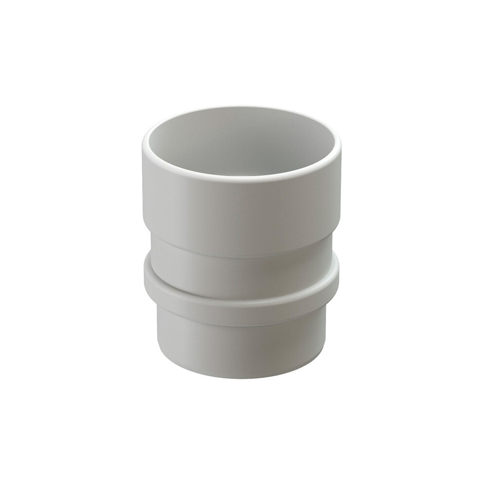 Изображение товара Муфта водосточной трубы Docke Lux пластик d100 мм RAL 9003 соединительная