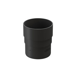 Муфта водосточной трубы Docke Premium пластиковая d85 мм графитовый серый RAL 7024