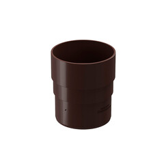 Муфта водосточной трубы Docke Premium пластиковая d85 мм горький шоколад RAL 8019