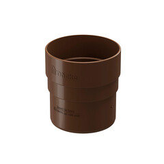 Изображение товара Муфта водосточной трубы пластиковая d80 мм Docke Standard светло-коричневая RAL 8017