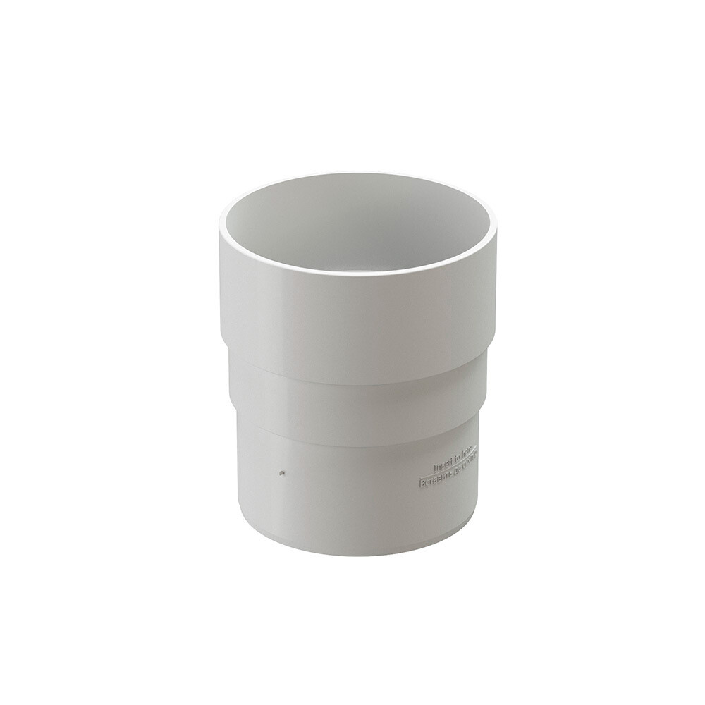 Изображение товара Муфта водосточной системы Docke Premium для трубы d85 мм белая RAL 9003