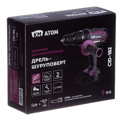 Дрель-шуруповерт ударная аккумуляторная КМ АТОМ 18 В без АКБ и ЗУ (CID-182) - фото 5
