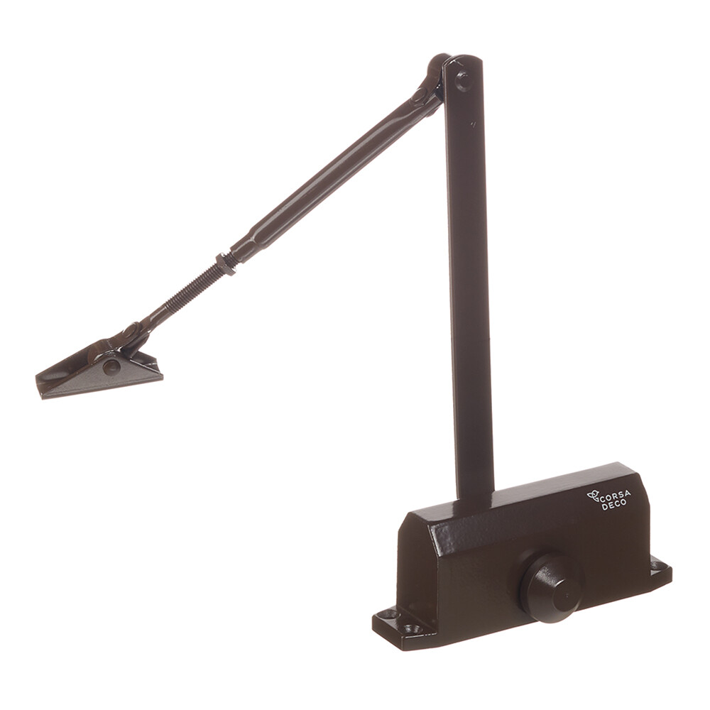 Изображение товара Доводчик дверной Corsa Deco (15-25 кг) коричневый Изображение товара Доводчик дверной Corsa Deco (15-25 кг) коричневый
