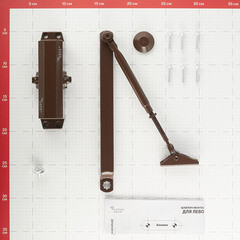 Доводчик дверной Corsa Deco (15-25 кг) коричневый - фото 5