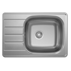 Мойка для кухни Ukinox Спектр 70х48х17,5 см врезная с крылом сталь (SPM700.480 -GT6K -O)