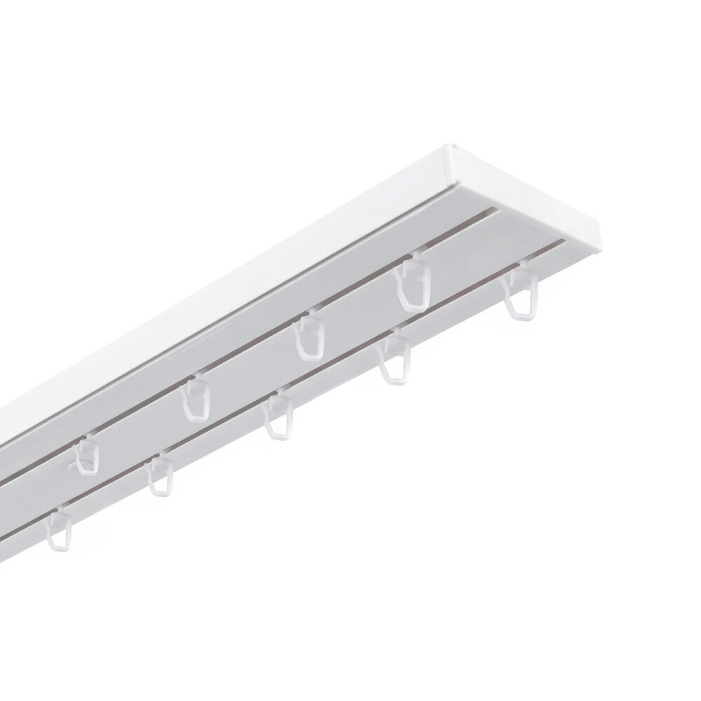 Изображение товара Карниз потолочный пластмассовый двухрядный Эконом 180 см белый