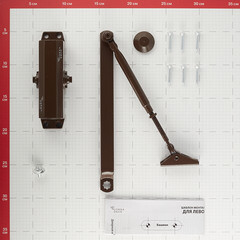 Доводчик дверной Corsa Deco (25-45 кг) коричневый - фото 3