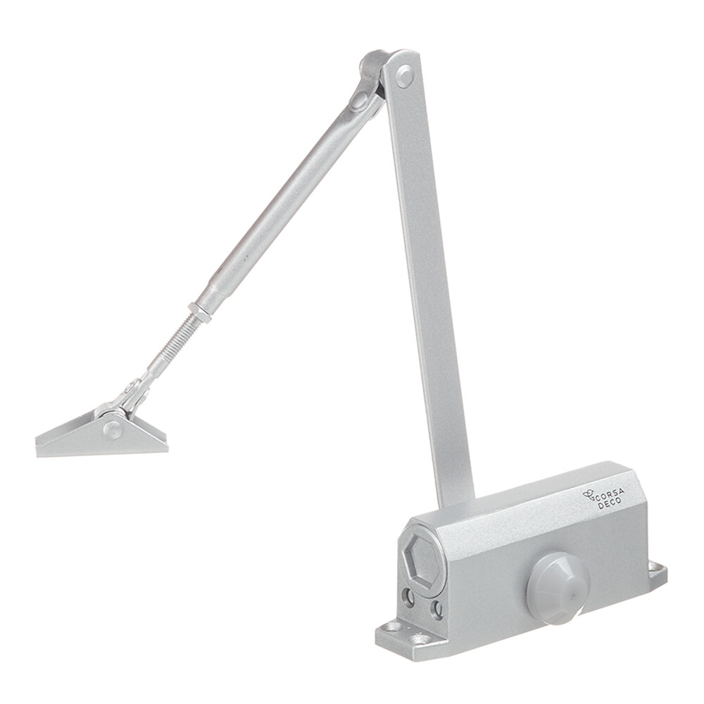 Изображение товара Доводчик дверной Corsa Deco (25-45 кг) серебро Изображение товара Доводчик дверной Corsa Deco (25-45 кг) серебро