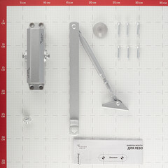 Доводчик дверной Corsa Deco (25-45 кг) серебро - фото 2